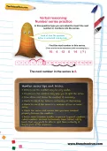 Verbal reasoning worksheet: Number series practice