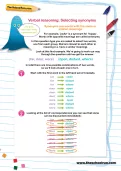 Verbal reasoning worksheet: Selecting synonyms