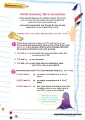 Verbal reasoning worksheet: Word connections