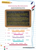 Verbal reasoning worksheet: Word sets practice