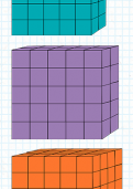 Working out the volume of 3D shapes by counting blocks tutorial