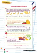 Weight problems challenge worksheet