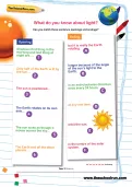 What do you know about light? activity