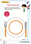 What I like to eat worksheet