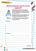 What would you put in a time capsule worksheet