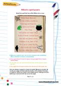 Witch's spell poem worksheet