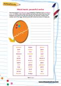 Word bank: powerful verbs worksheet