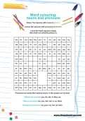 Word colouring: nouns and pronouns