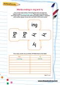 Words ending in -ing and -ly worksheet