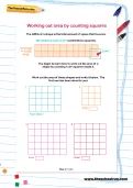 Working out area by counting squares worksheet
