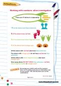Working with numbers: alien investigation worksheet
