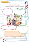 Write a non-fiction report worksheet