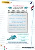 Write full sentences worksheet