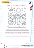 Write the days of the week: Monday