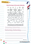 Write the days of the week: Saturday