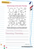 Write the days of the week: Thursday