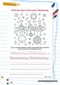 Write the days of the week: Wednesday