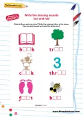 Write the missing sounds /oo/ and /ee/ 