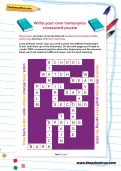 Write your own homonyms crossword puzzle