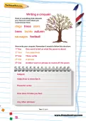 Writing a cinquain worksheet