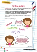 Writing a diary worksheet