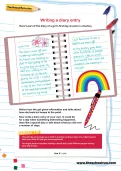 Writing a diary entry worksheet
