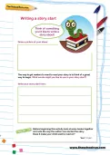 Writing a story start worksheet