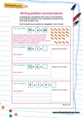 Writing addition word problems worksheet