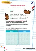 Writing an acrostic poem worksheet