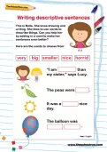 Writing descriptive sentences worksheet
