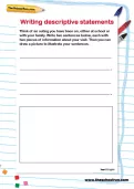 Writing descriptive statements worksheet