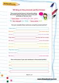 Writing in the present perfect tense worksheet