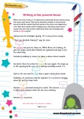 Writing in the present tense worksheet