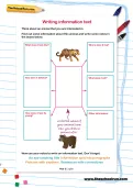 Writing information text worksheet