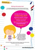 Writing informative text worksheet