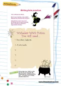 Writing lists practice worksheet