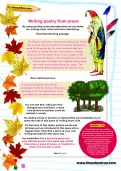 Writing poetry from prose worksheetf