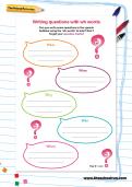 Writing questions with wh words worksheet