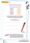 Writing rhyming couplets worksheet