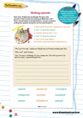 Writing speech worksheet