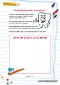 Writing step-by-step instructions worksheet