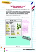 Writing summaries of news reports