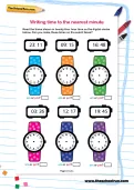 Writing time to the nearest minute worksheet