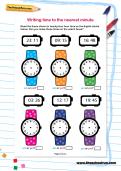 Writing time to the nearest minute worksheet