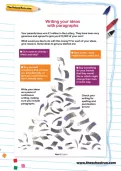 Writing your ideas with paragraphs worksheet