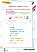 Writing your own instruction text worksheet