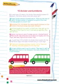 Y2 division word problems football worksheet