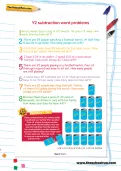 Y2 subtraction word problems football worksheet