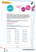 Y3 doubles Bingo worksheet