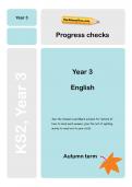 Y3 English Progress checks, TheSchoolRun